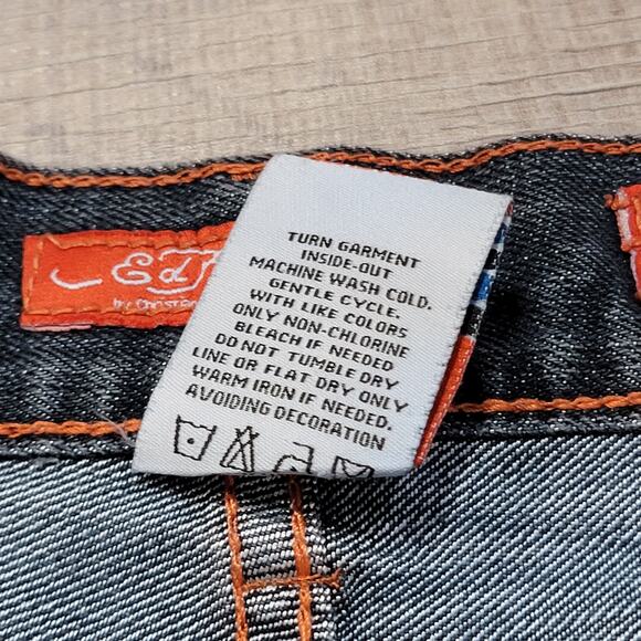 Ed Hardy Christian Audigier VTG 2007 Tiger Embroidered Baggy Jean Size 38x32 Y2K - Picture 7 of 16